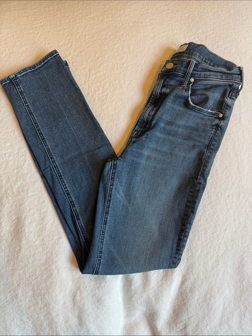 MOTHER Women's Dark Blue Skinny Jeans